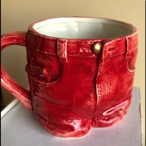 New in Box Red Jeans Style Mug